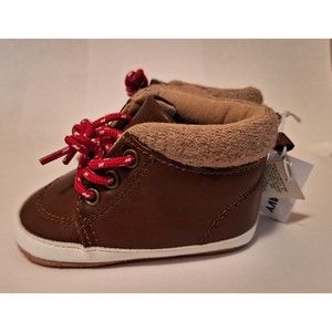 NWT! Old Navy Infant Baby Boy Girl Brown Hiking Boots Shoes 6-12 Mos.  #418956